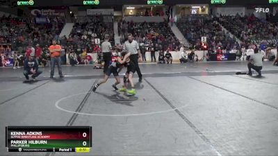 70 lbs Quarterfinal - Parker Hilburn, Phillipsburg vs Kenna Adkins, SlyFox Wrestling Academy