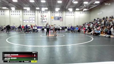 138 lbs Semifinal - Arash Yazdani, Brentwood vs Jacob Geiser, Houston