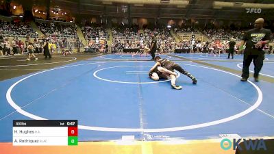 100 lbs Consi Of 16 #2 - Hunter Hughes, R.a.w. vs Alex Rodriquez, Blackwell Wrestling Club