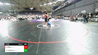 1A 106 lbs Quarterfinal - Xavier Espinoza, Elma vs Elijah Miller, Life Christian Academy