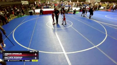 74 lbs Champ. Round 1 - Jordan Sprinkles, LAWC vs Matthew Bowman, Anderson Youth Wrestling