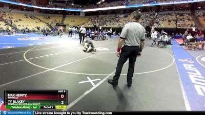 190 Class 1 lbs Quarterfinal - Ty Blakey, Central (New Madrid County) vs Max Heintz, Maysville