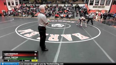 106 lbs Cons. Round 4 - Lukas Tsirtsis, Chicago (MT. CARMEL) vs Liam Fenoglio, YORKVILLE (HS)