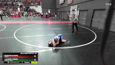 63 lbs Quarterfinal - Camden Sokol, Mineral Point vs Quintin Kvapil, Cadott