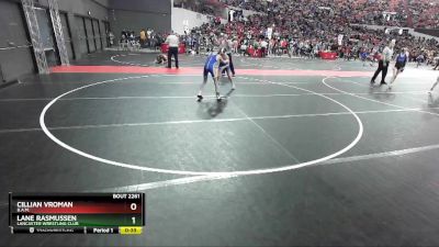 97 lbs Champ. Round 2 - Cillian Vroman, B.A.M. vs Lane Rasmussen, Lancaster Wrestling Club