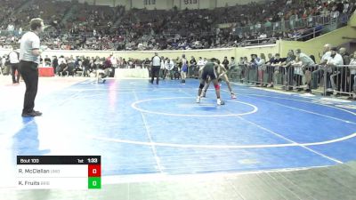 123 lbs Round Of 32 - Rayvon McClellan, Union vs Kale Fruits, Bristow