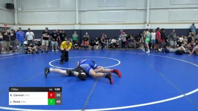 175 lbs Pools - Keo Cannon, Ohio Gold 24K vs Logan Rose, Rogue W.C. (OH)