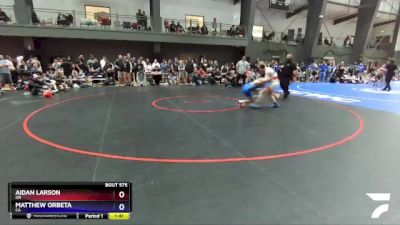 132 lbs Semifinal - Aidan Larson, OR vs Matthew Orbeta, CA