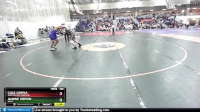 285 lbs Cons. Round 5 - Garine Gibson, Avila vs Cole Gripka, Unattached Missouri