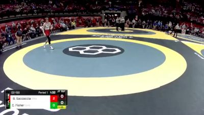 D2-150 lbs Quarterfinal - Brody Saccoccia, Steubenville vs C.J. Fisher, Clyde