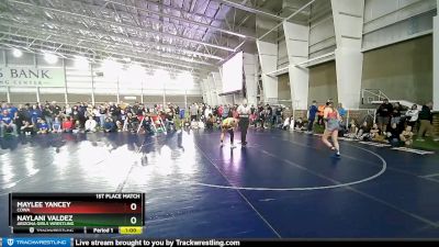 108 lbs 1st Place Match - Maylee Yancey, COWA vs Naylani Valdez, Arizona Girls Wrestling