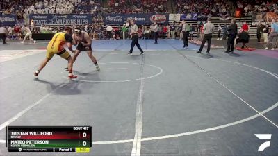 D 2 215 lbs Semifinal - Tristan Williford, Brusly vs Mateo Peterson, North Vermilion