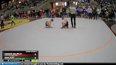 97 lbs Champ. Round 2 - Dean Kost, Milwaukie Youth Wrestling Club vs Connor Walmsley, Sherwood Wrestling