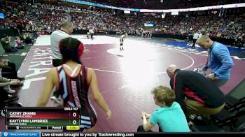 Girls 107 lbs Cons. Round 1 - Kaytlynn Lambries, Holmen Girls vs Cathy Zhang, Arrowhead Girls