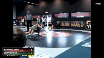 70-74 lbs Round 4 - Giada Croteau, Young Guns Wrestling Club vs Mason Welmerink, Michigan Grappler Training Center