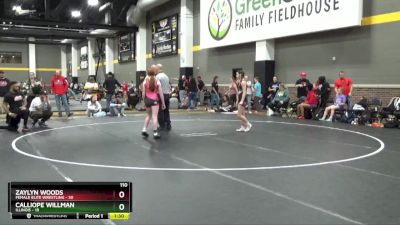 110 lbs Round 2 (4 Team) - Zaylyn Woods, Female Elite Wrestling vs Calliope Willman, Illinois