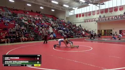 175 lbs Quarterfinal - Steven Shellenberger, Detroit Catholic Central vs Joey Mockbee, Graham