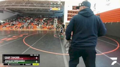 86-92 lbs Quarterfinal - Colby Thacker, Greybull Basin Athletic Club vs Joshuah Hernandez, Cody Wrestling Club