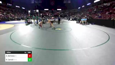 145 lbs Round Of 32 - Andrew Barbosa, Palm Desert (SS) vs Ryan Carroll, Granite Hills (SD)