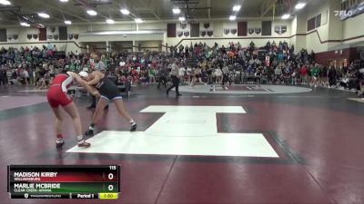 115 lbs Cons. Round 2 - Marlie Mcbride, Clear Creek-Amana vs Madison Kirby, Williamsburg