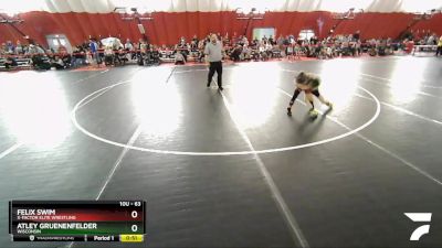 63 lbs Cons. Round 2 - Felix Swim, X-Factor Elite Wrestling vs Atley Gruenenfelder, Wisconsin