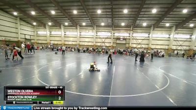 45 lbs Semifinal - Stockton Rowley, Ravage Wrestling Club vs Weston Olvera, Sanderson Wrestling Academy