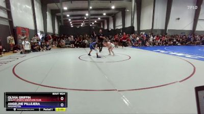 105 lbs Quarterfinal - Olivia Griffin, Reality Sports Wrestling Club vs Angeline Pillejera, Washington