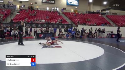 105 lbs Cons 8 #2 - Kyrstan Perez, Oklahoma vs Sandy Breeden, Victory Wrestling