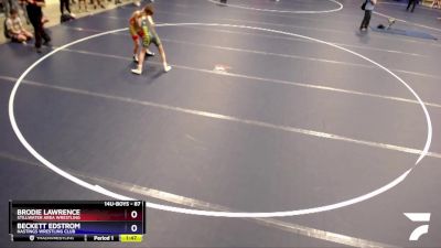 87 lbs Semifinal - Brodie Lawrence, Stillwater Area Wrestling vs Beckett Edstrom, Hastings Wrestling Club