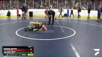 63 lbs Champ. Round 1 - Dominic Bowen, Kenowa Hills WC vs Braiden West, Climax-Scotts WC