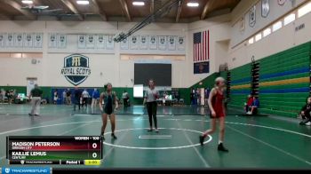 100 lbs 5th Place Match - Madison Peterson, Oregon City vs Kaillie Lemus, Century