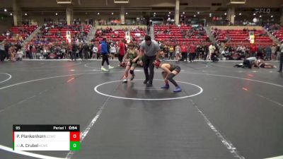 95 lbs Quarterfinal - Anthony Crubel, Rock Creek Wrestling Club vs Pace Plankenhorn, Garden City Wrestling Club