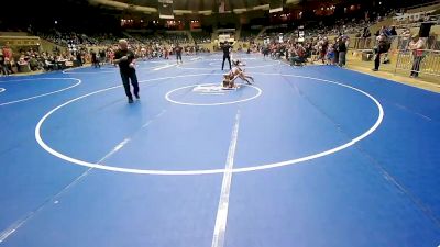 100 lbs Consolation - Sawyer Watkins, Vian Wrestling Club vs Andrew Kraft, Broken Arrow Wrestling Club