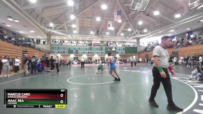 157 lbs Semifinal - Marcus Caro, Rancho Bernardo vs Isaac Rea, Lakeside