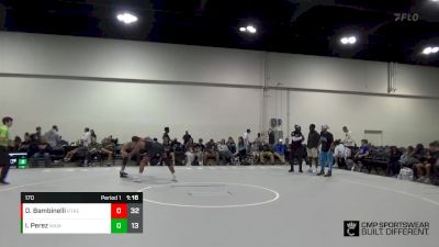 170 lbs Finals (2 Team) - Israel Perez, Black Mambas vs Dominic Bambinelli, Roundtree