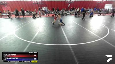 100 lbs 5th Place Match - Kaleb Pratt, IL vs Teghan Moore, WI