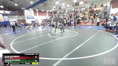 113 lbs Champ. Round 2 - Alan Escobedo, Granite Hills vs Damian Fajardo, Laguna Hills