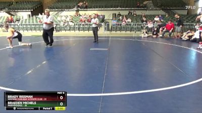 150 lbs Round 3 (4 Team) - Braeden Michels, Independence vs Brady Rissman, Western Dubuque Ultimate Club