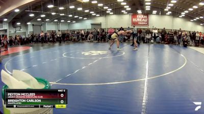 132 lbs Semifinal - Peyton McClees, Legacy Dragons Wrestling Club vs Breighton Carlson, Unaffiliated