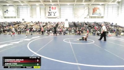 53 lbs Semifinal - Anderson Greaud, Beaver River Wrestling vs Ahmad Syed, Buffalo Nomads Wrestling