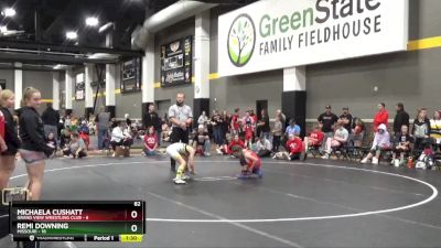 82 lbs Round 1 (4 Team) - Remi Downing, Missouri vs Michaela Cushatt, Grand View Wrestling Club