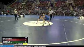 106 lbs Quarterfinals (8 Team) - Landon Zink, E1-West Fargo Sheyenne vs AJ Matzke, W4-Jamestown