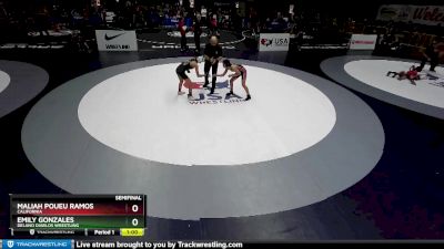 100 lbs Semifinal - Maliah Poueu Ramos, California vs Emily Gonzales, Delano Diablos Wrestling