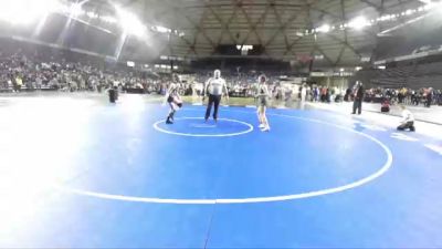 127 lbs Quarterfinal - Chloe Gandy, Ferndale Force Wrestling Club vs Saige McCleery, Mat Demon Wrestling Club