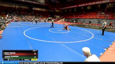 182 lbs D1 - Semi-finals (fri 7:30pm.) - Judah Hammen, Kaukauna vs Matt Kinzel, Muskego