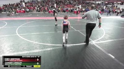 57 lbs Quarterfinal - Camden Longley, Oregon Youth Wrestling vs Chev Addyman, Summit Wrestling Academy