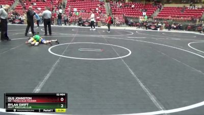 55 lbs Cons. Round 3 - Rylan Swift, Pratt Wrestling Club vs Gus Johnston, WR - Topeka Blue Thunder