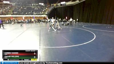 92 lbs Champ. Round 1 - Zakari Willems, Iowa vs Corbin VanDee, Iowa