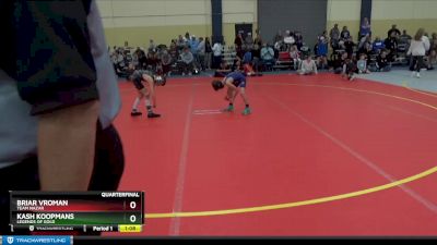 100 lbs Quarterfinal - Kash Koopmans, Legends Of Gold vs Briar Vroman, Team Nazar