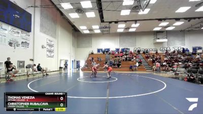 165 lbs Round 1 (16 Team) - Thomas Venezia, Skyline College vs Christopher Rubalcava, Lassen College